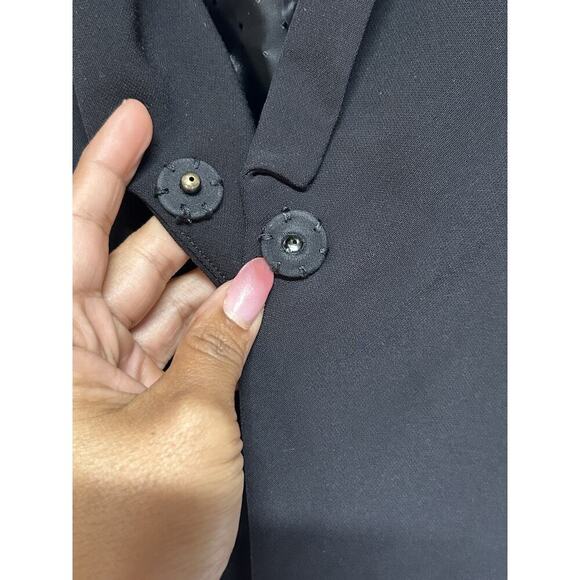 Express Vest Women's Black Sleeveless Blazer Long Career Office Size 4 Boss Babe - Picture 3 of 7